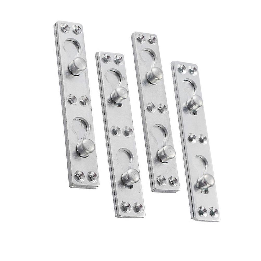 Connecting Hinge Bed Gemel for Bed Frame Repair 8Pcs Silver Color Nails