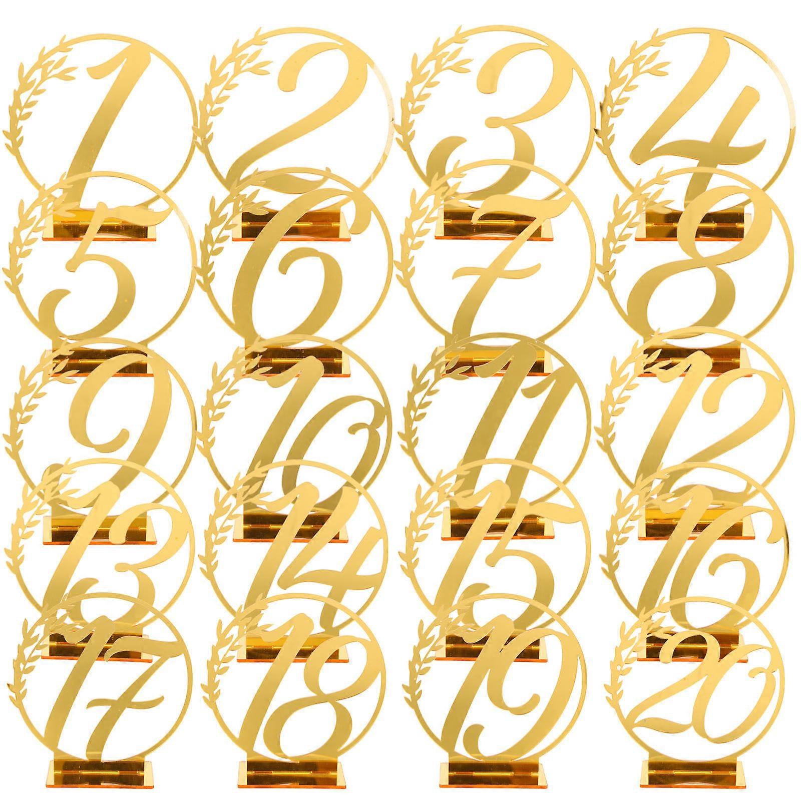 Rectangular Table Numbers Sign 20Pcs For Event Decorations 4.13X3.81in Modern Style