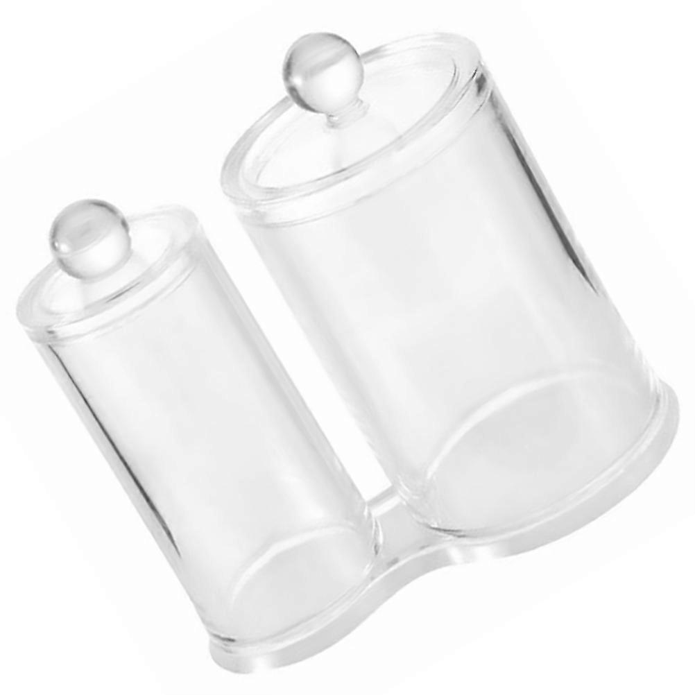 Cotton Pad Box Transparent Cosmetic Storage Organizer for 3Pcs Use