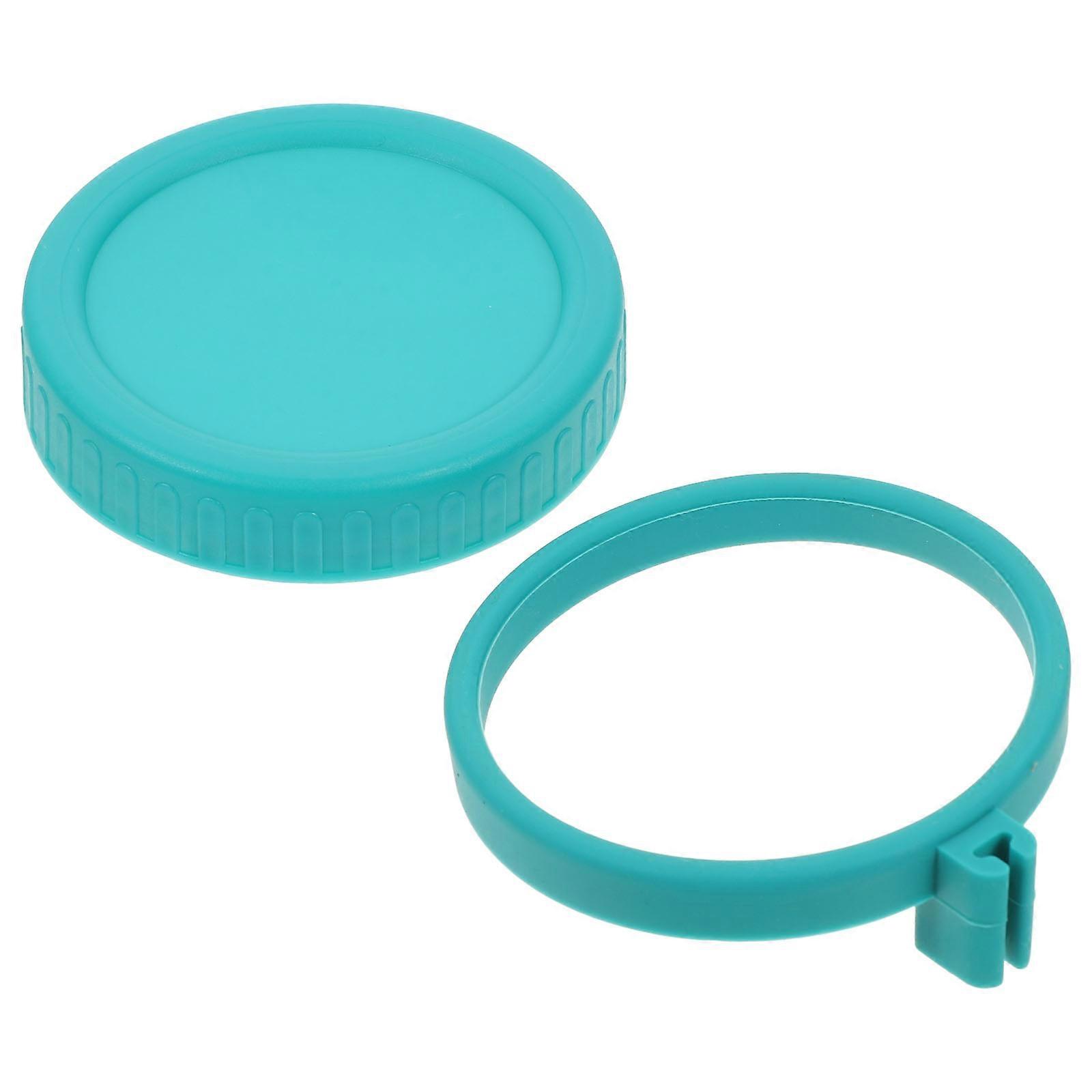 Lids For Wide Mouth Jar Designed For Home Users And Family 8.6X8.6X1.8CM Green Leak-Proof 3 Sets