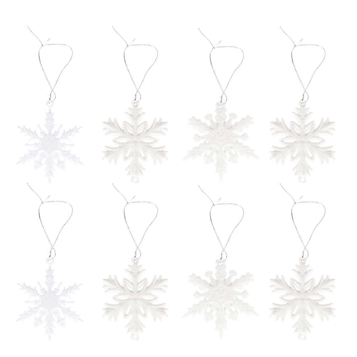 Christmas Snowflake Hanging Snowflake Ornament for Home with 46Pcs