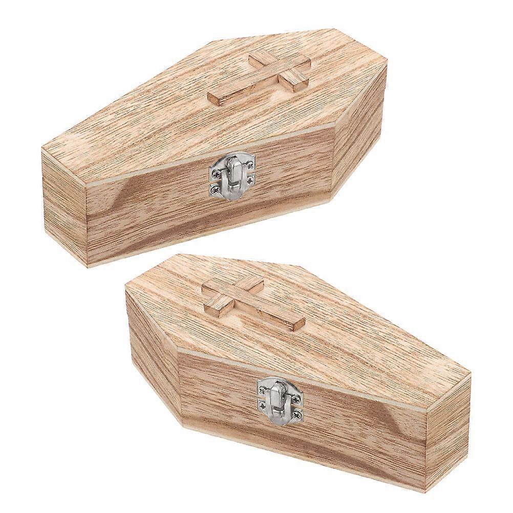Coffin Gift Box Coffin Box for Storage Use 10Pcs Wooden Material