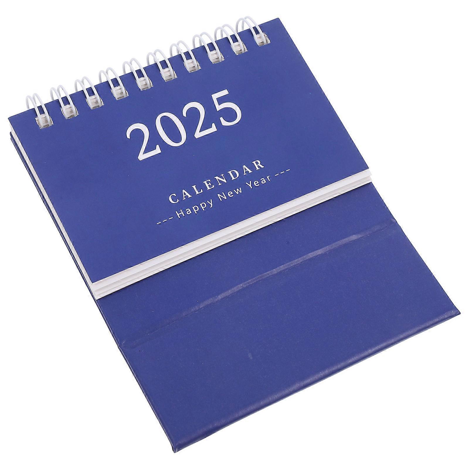 Decorative Monthly Calendar 3Pcs Simple Desk Calendar For Students Daily Use With Dark Blue Design