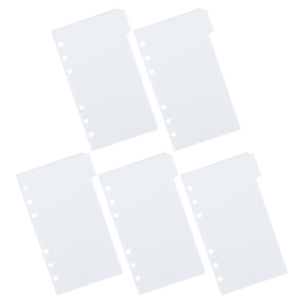 Binder Pockets Binder Wallet for Office Use 5Sets Transparent Style