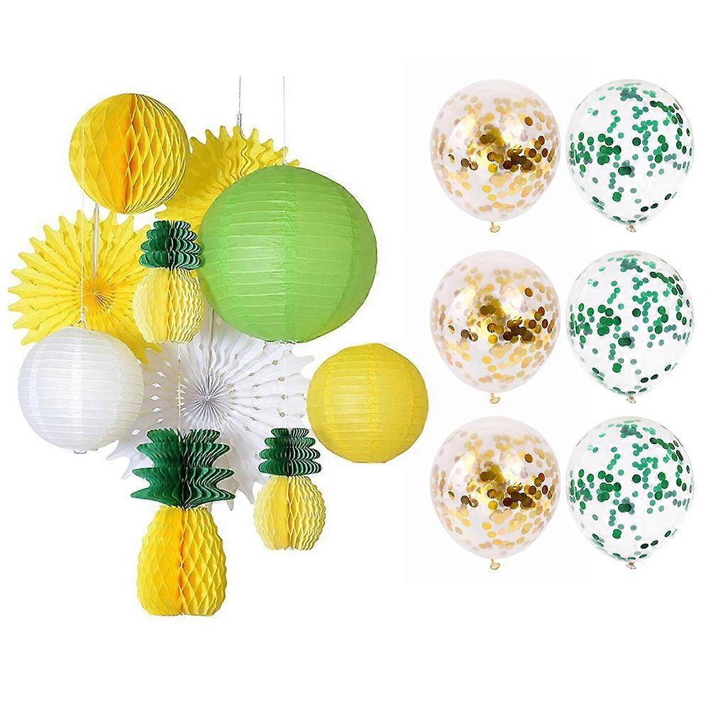 Sequins Balloon Pineapple Honeycomb Ball Set for Party Decor 3Sets
