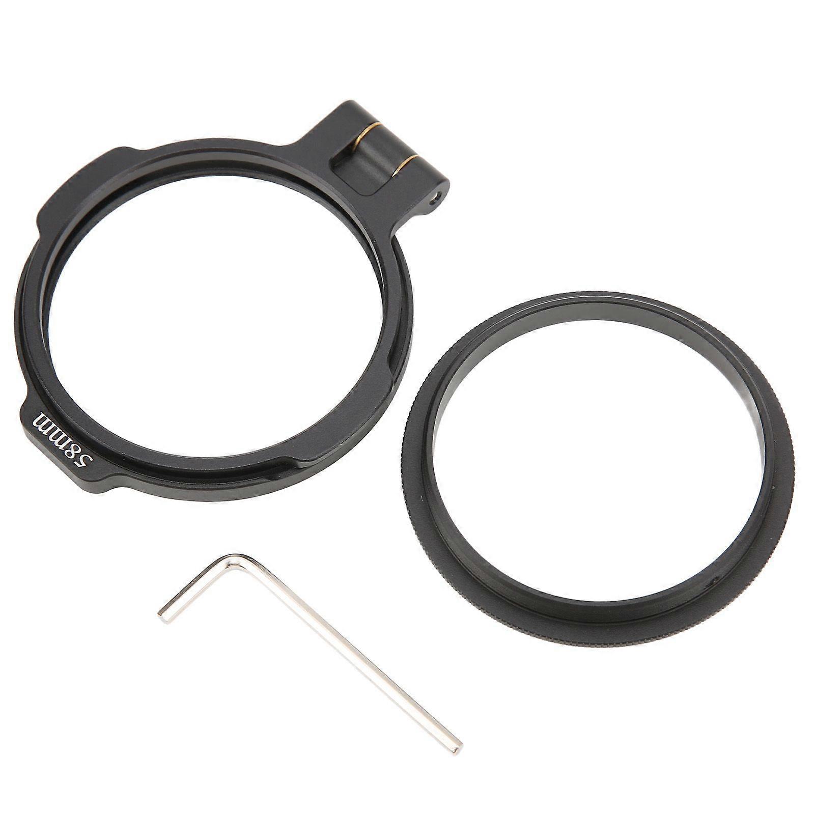 Lens Filter Holder Sturdy Durable Quick Switch Multi Sizes Convenient Lens Adapter Ring for Wide Angle Prime Zoom58mm