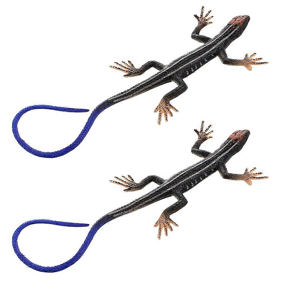 Simulation Lizard Model Plastic Animal Trick Toy Set 6Pcs for Decoration