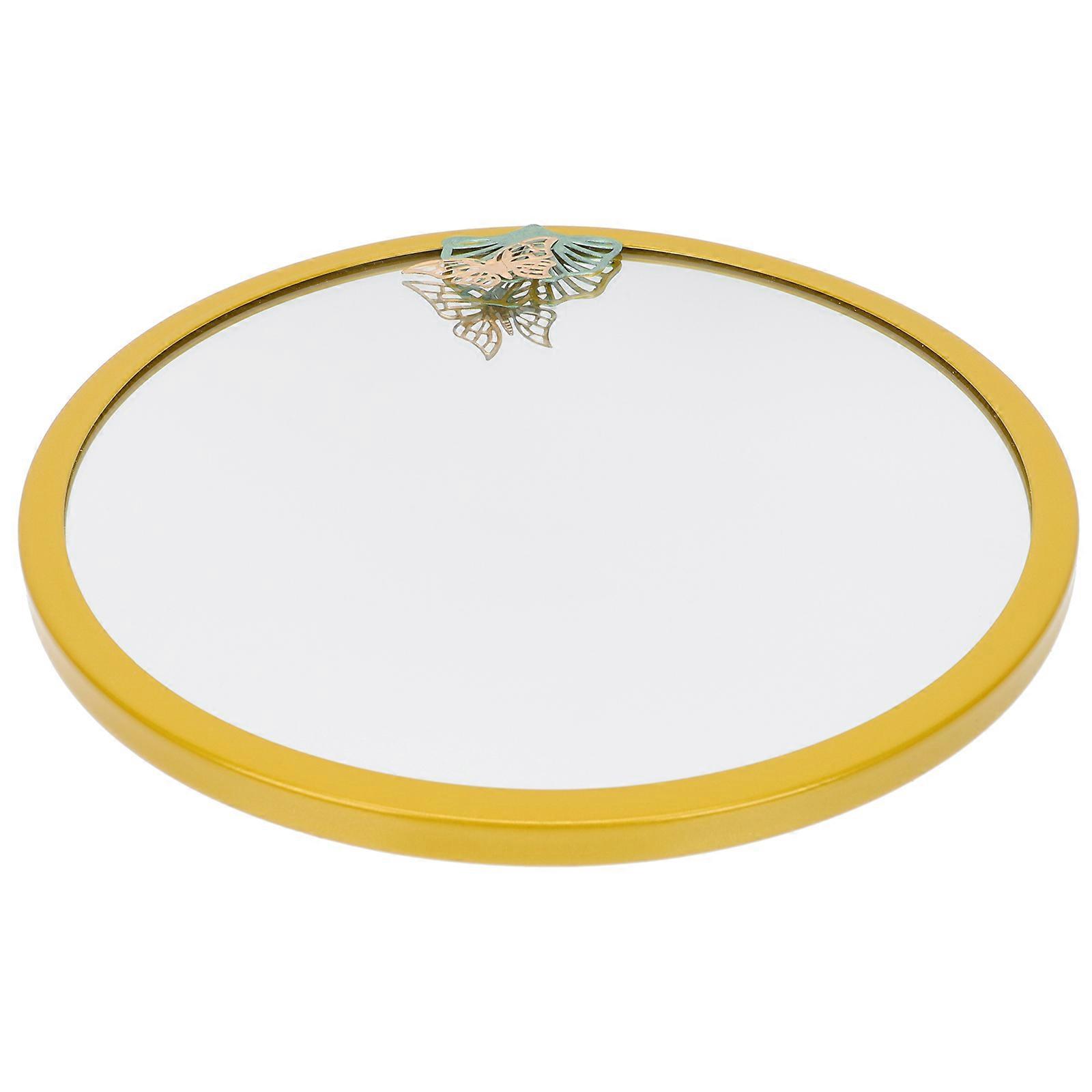 Golden Hanging Iron Makeup Mirror for Home Use Nordic Style