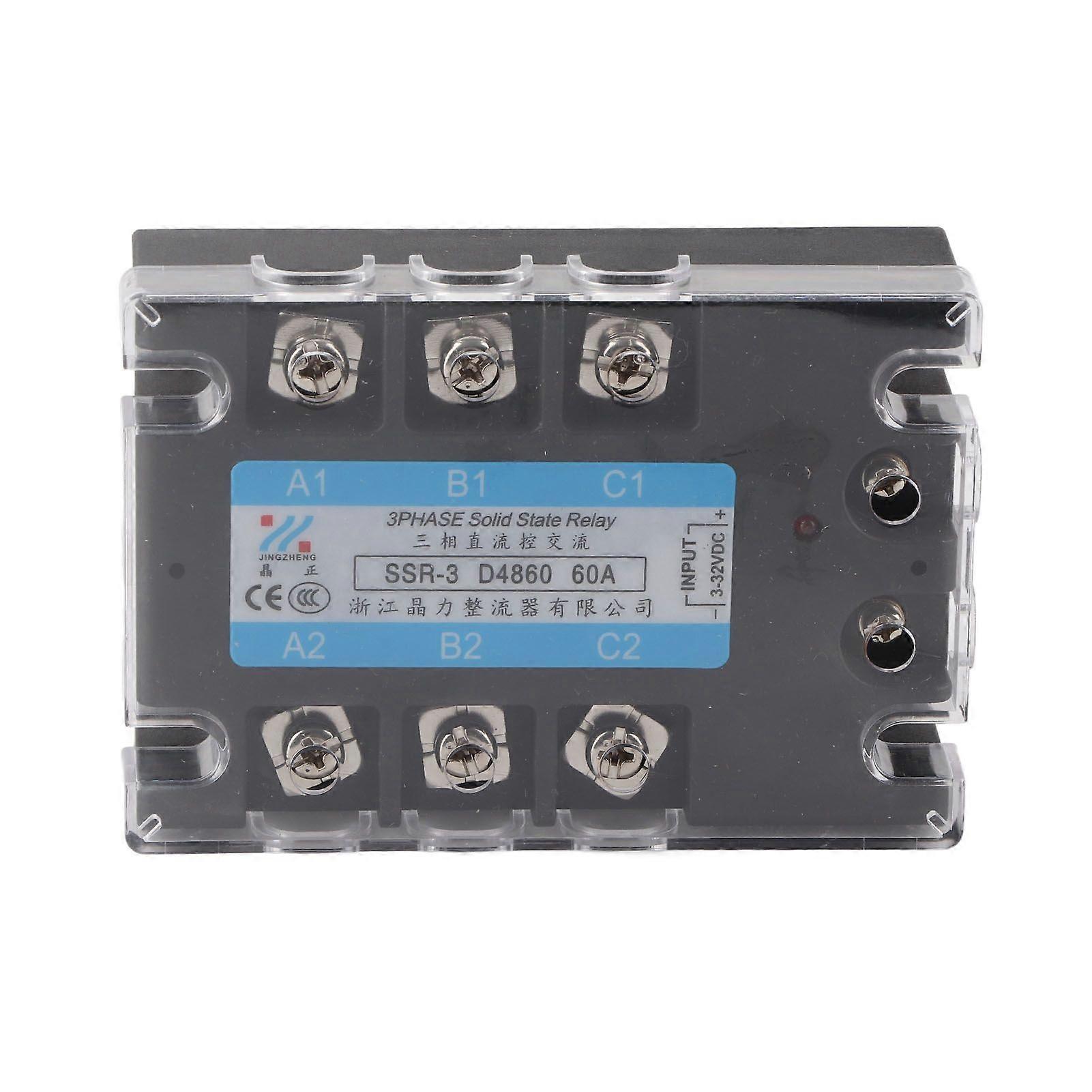 3 Phase Solid State Relay SSR-3 D4860 60A DCAC 480V Distribution Control Equipment
