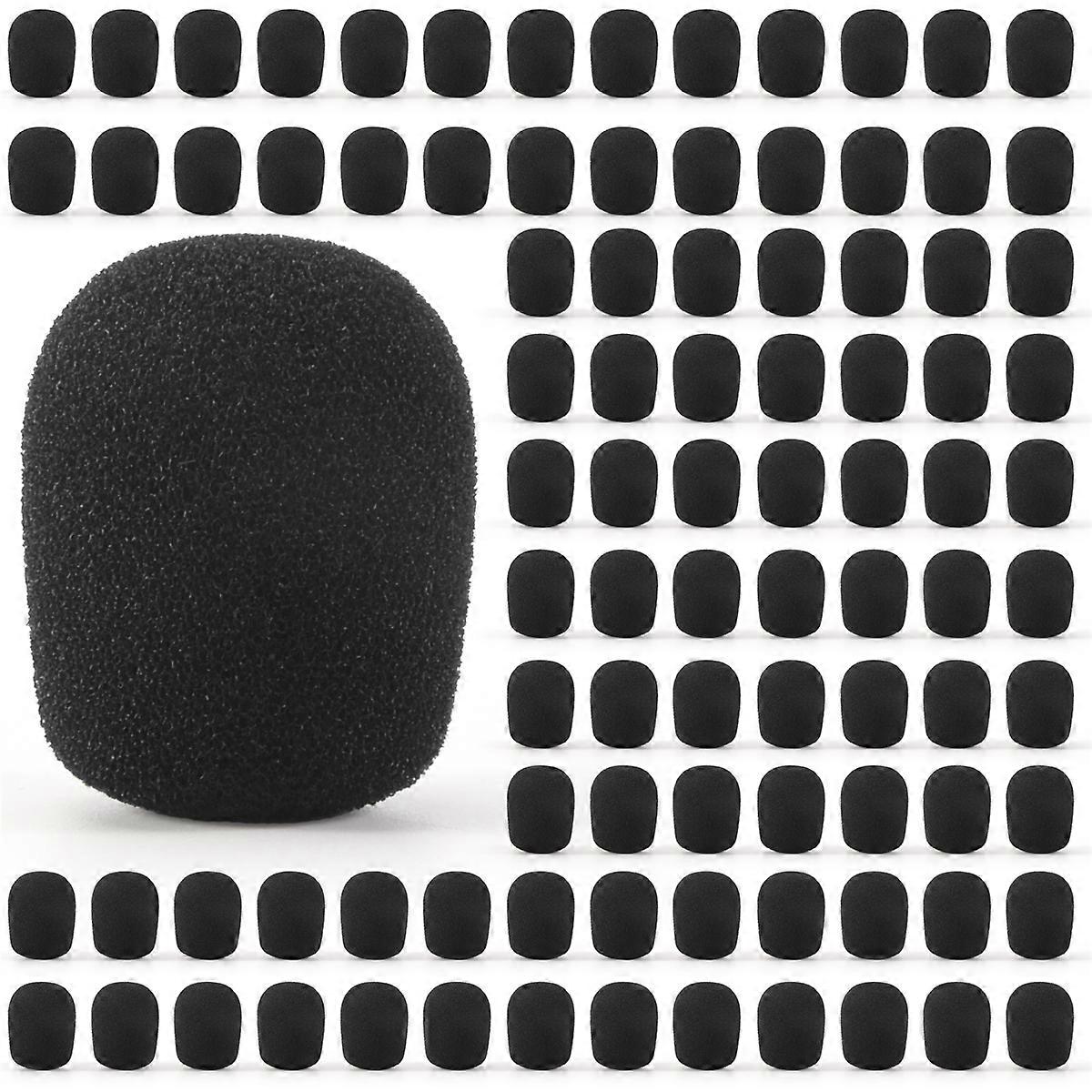 100Pcs Microphone Headset Grill Windshield Sponge Foam Mic Cover