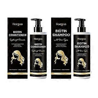 Biotin Shampoo and Conditioner Set for Thinning Hair, Hair Thickening Shampoo, Extra Strength Volumizing Shampoo for Men Women, Nourishing, Hair Loss