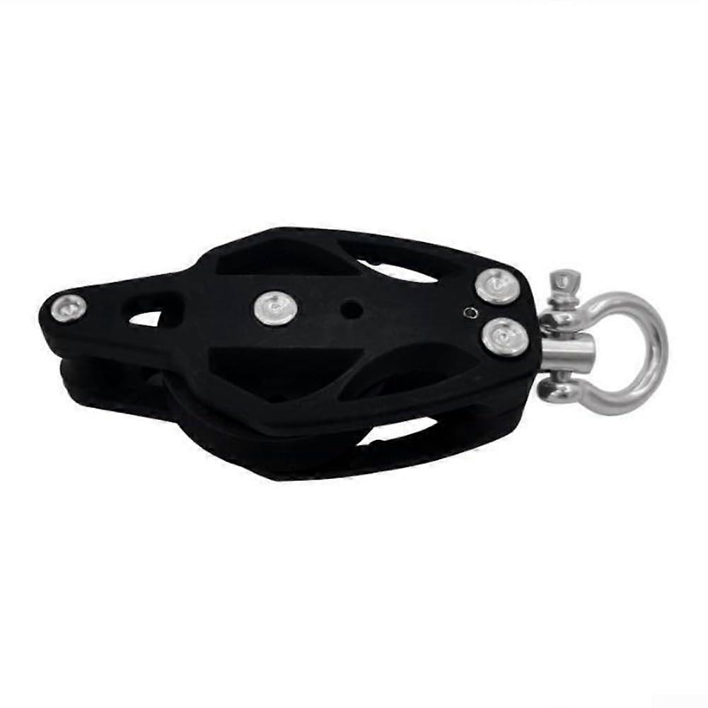 Marine Grade 35mm Swivel Sailing Block With Becket For Sailboat Rigging Becket Block Rigging Accessories