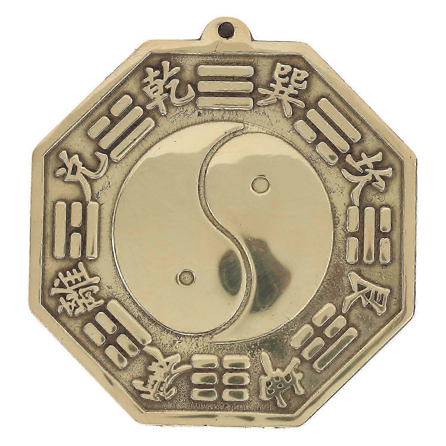 Miroir Bagua, finition soignée, suspension en laiton, miroir Feng Shui multifonction_c*