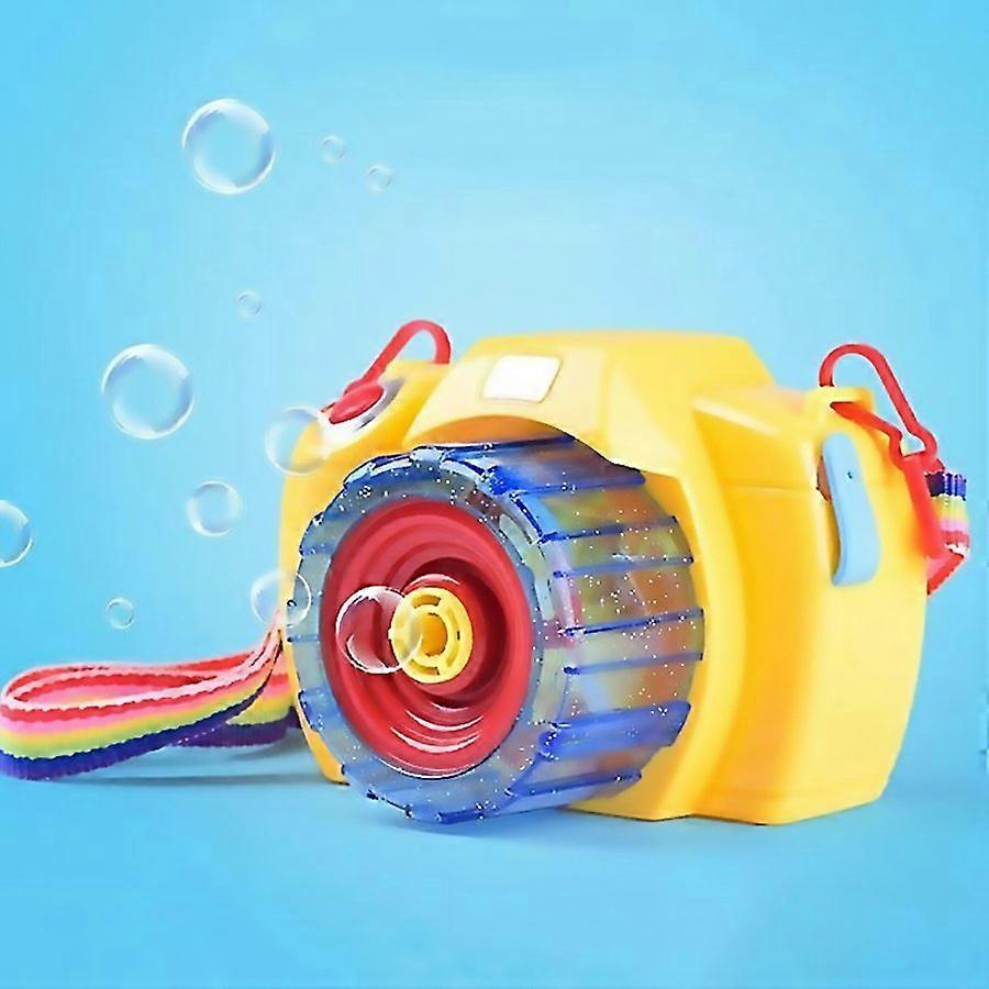 For Electric Camera Shaped Flashing Sounding Toy Bubble Machine Random Color Delivery Bubble Liquid
