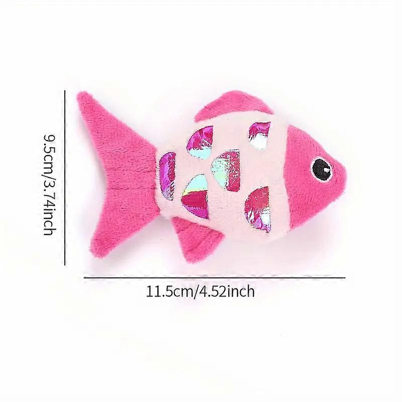 Colorful Pet Cat Toys Fish Crinkle Paper Plush Pet Toys Durable Biting Pet Cat Kicker Toy Teeth Grinding Cat Kitten Catnip Toys