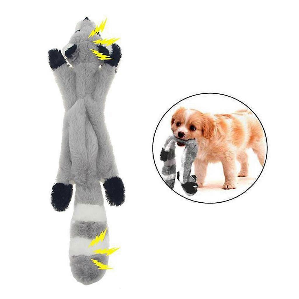 Adorable Vocal Squirrel Skunk Plush Stuffed Pet Toy For Dog Cat Long Tail