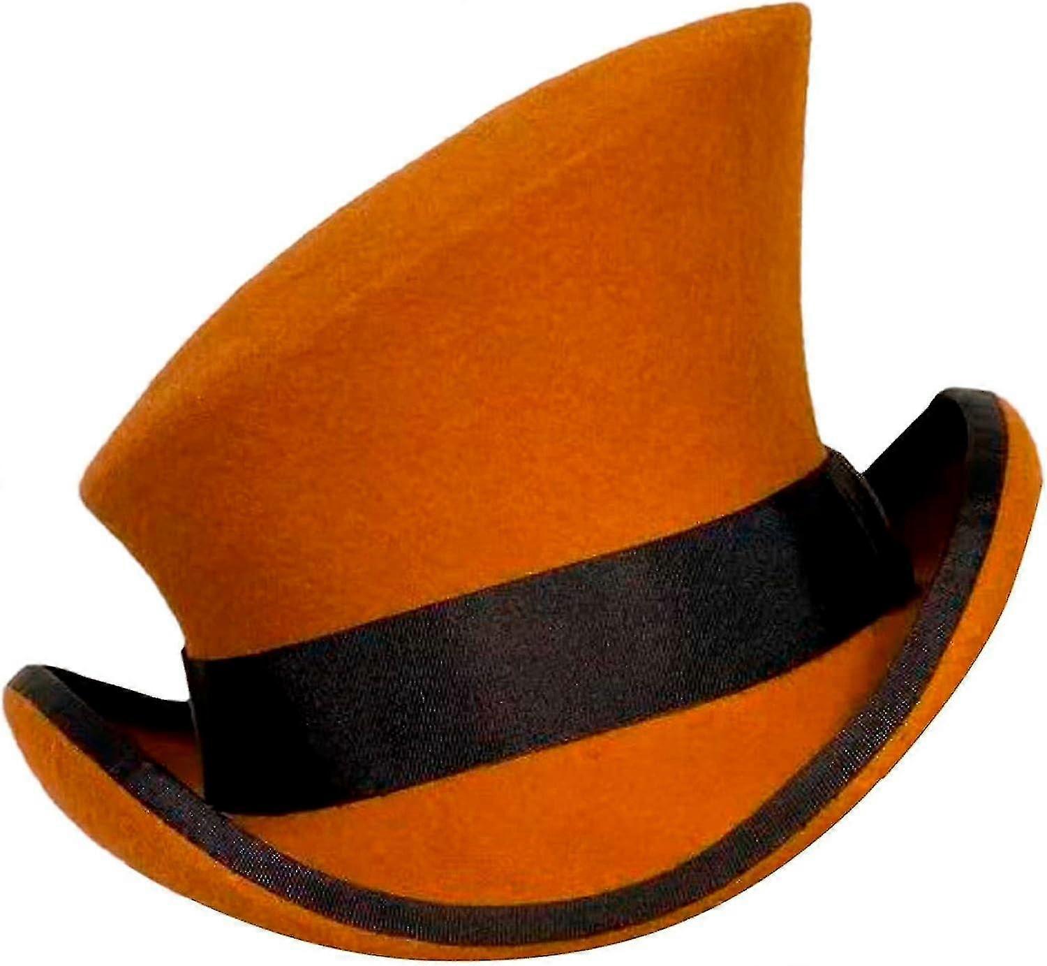 Decorative top hat for women and men with asymmetric wool construction
