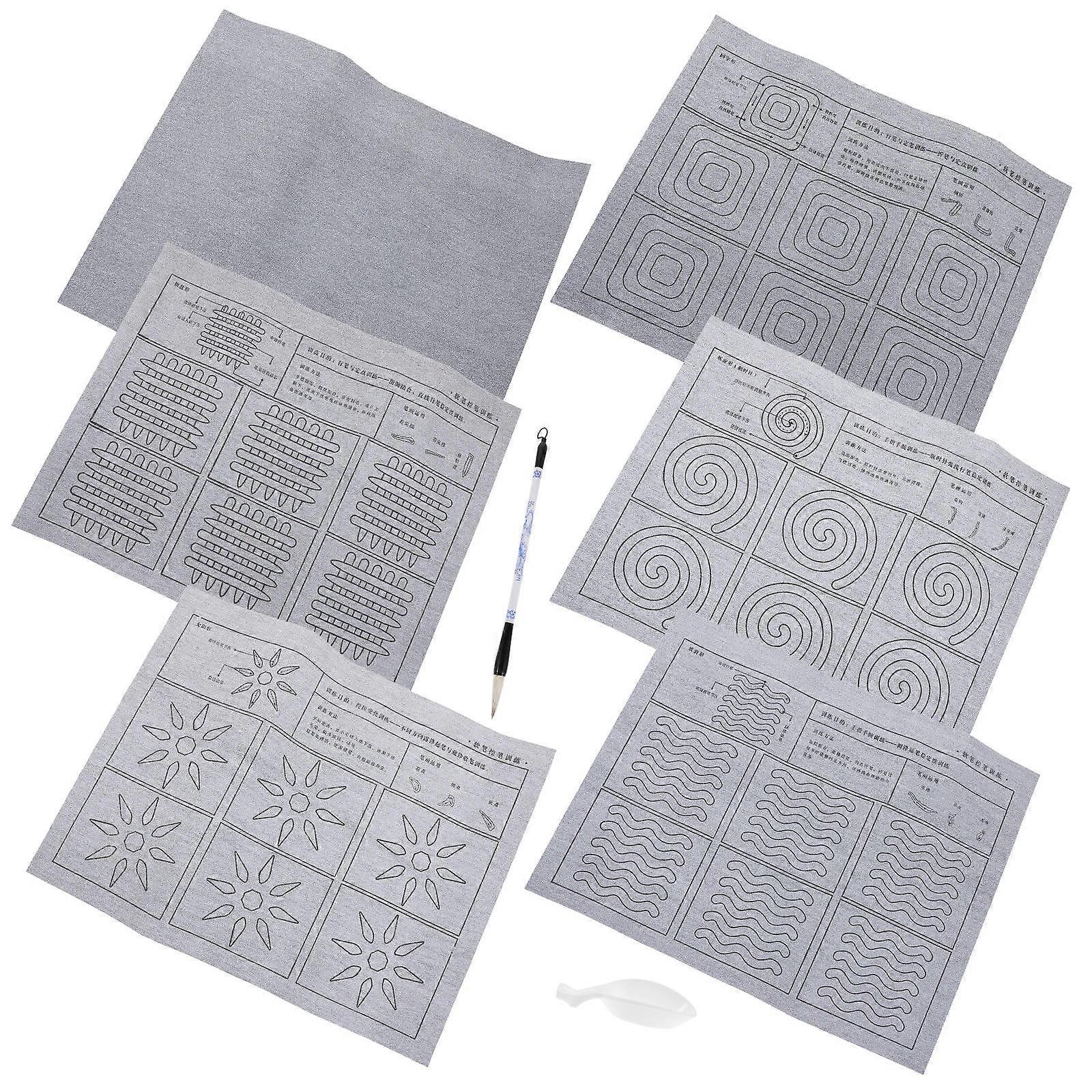 Folding Calligraphy Cloth Calligraphy Mat Reusable Water Writing for Travel Plastic Rectangular Portable Size 1 Set
