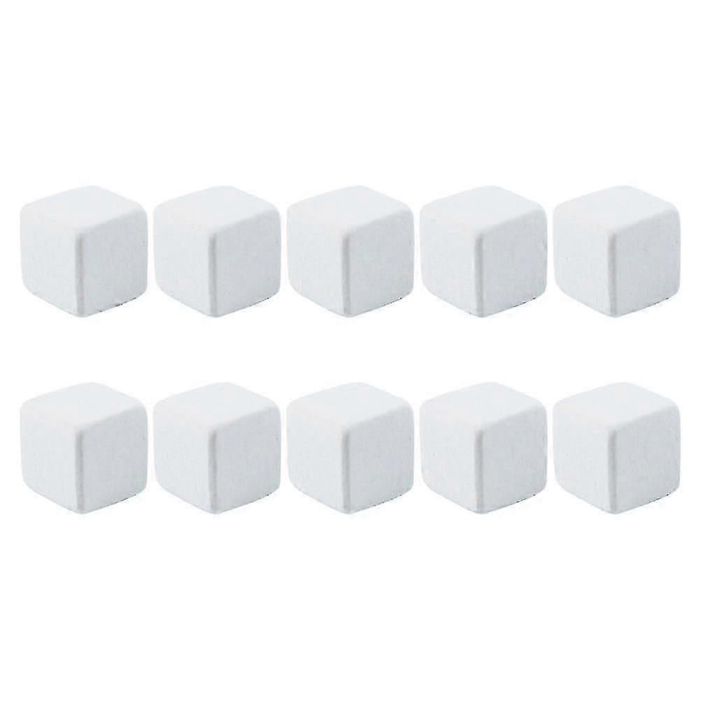 10pcs Professional Reptile Tank Substrate Calcium Cubes Safe Turtle Grinding Blocks (White)
