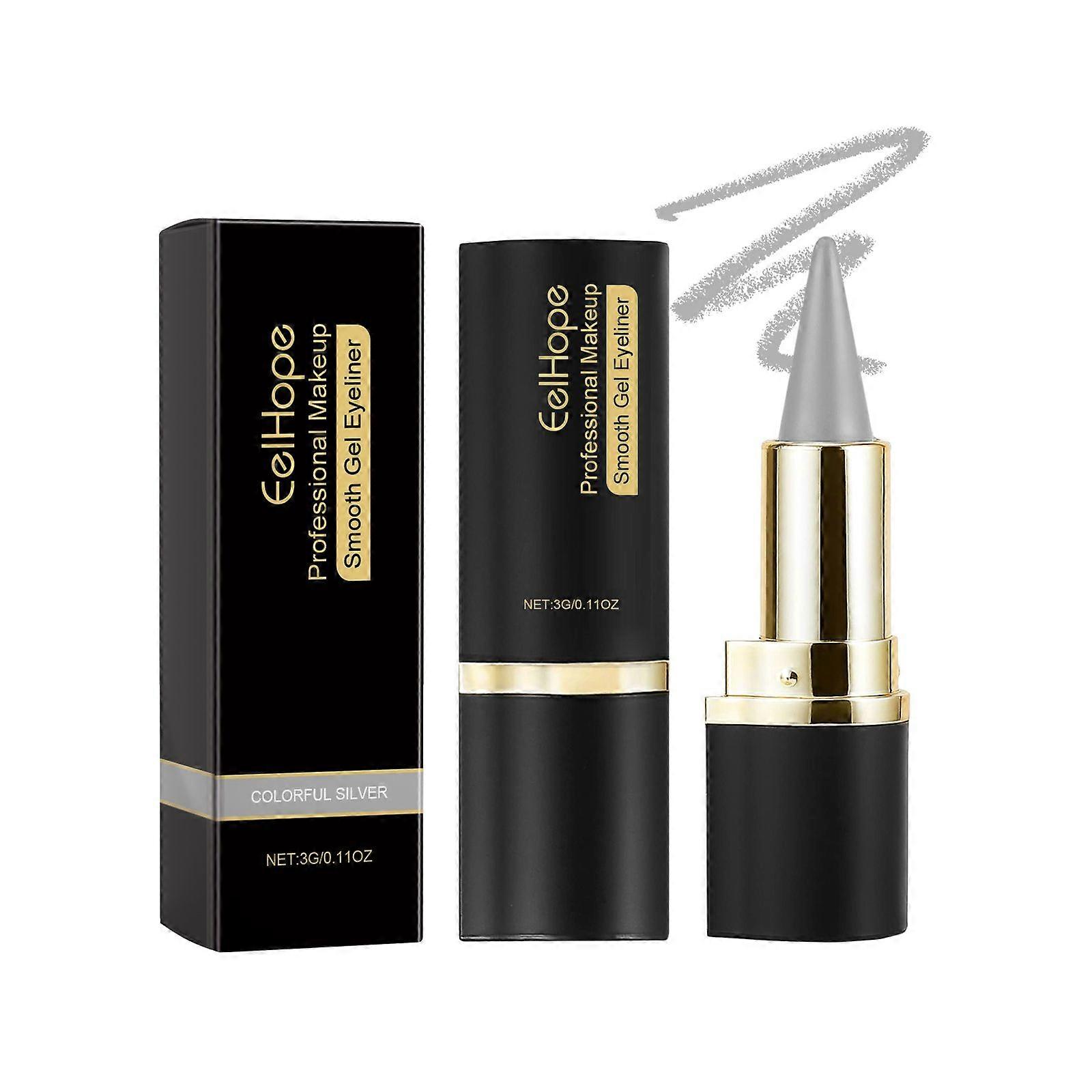 Eelhope Phantom Eyeliner Cream (Sparkling Silver) Is A Long-Lasting, Non-Smudging, Smooth And Color-Showing Single-Head Multi-Color Solid Eyeliner Cre