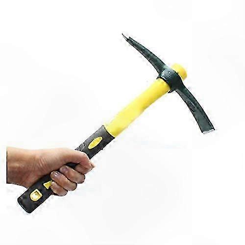 Compact Pickaxe with Fiberglass Handle for Outdoor Camping and Hiking Tools