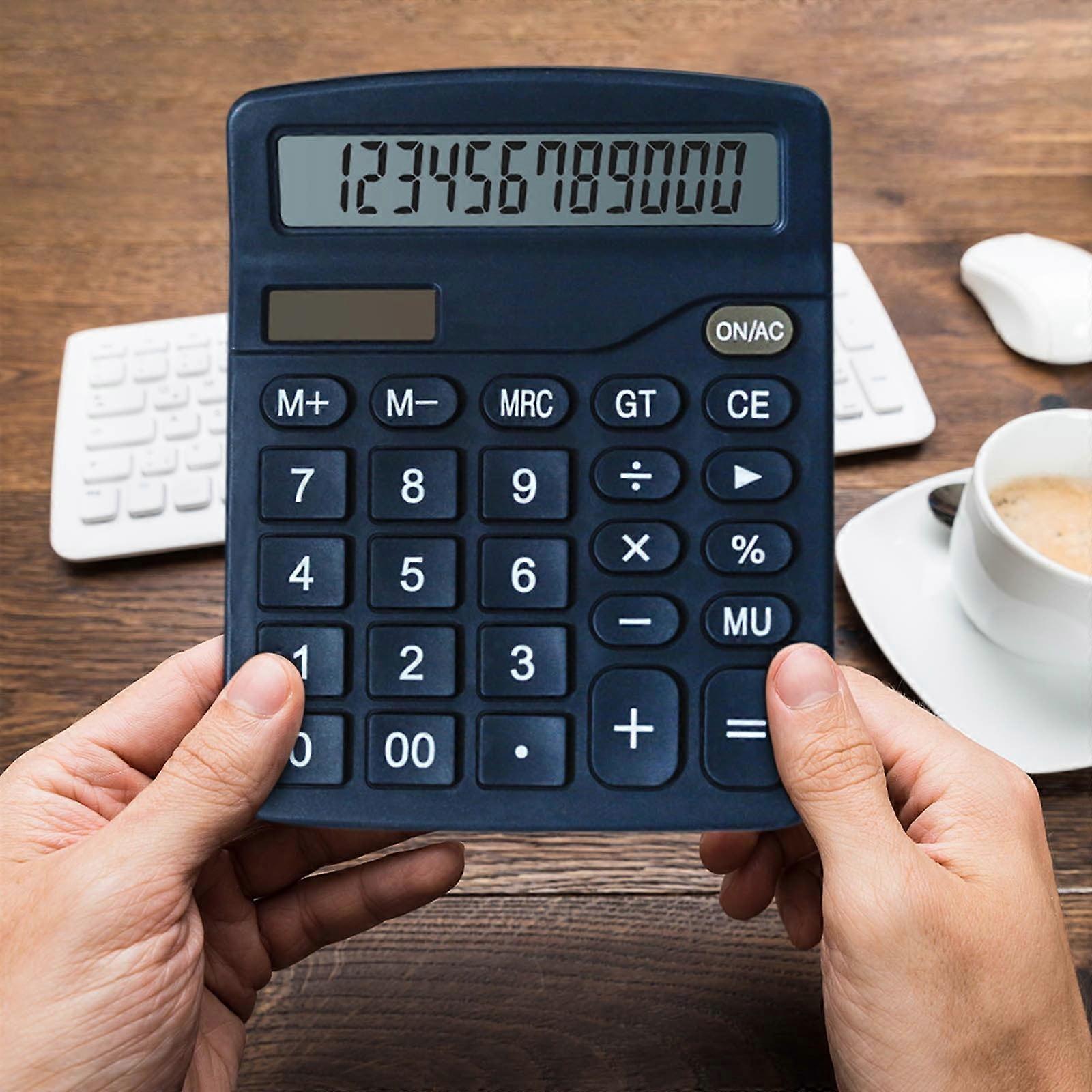 Livrdious Calculator 12 Digit Desktop Basic Calculato Dual-Power With Large LCD Display Back to School Savings