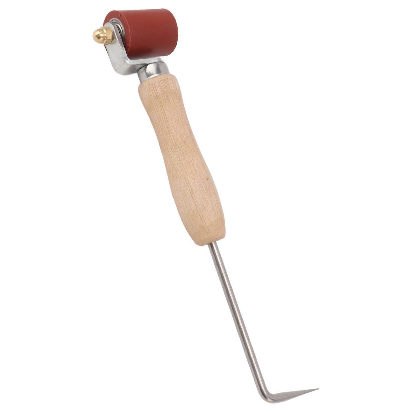 40mm Seam Roller Multi Functional Labor Saving Heat Resistant Flexible Silicone Seam Roller Tool for Membrane Sheet Welding Seam Tester Probe + Red S