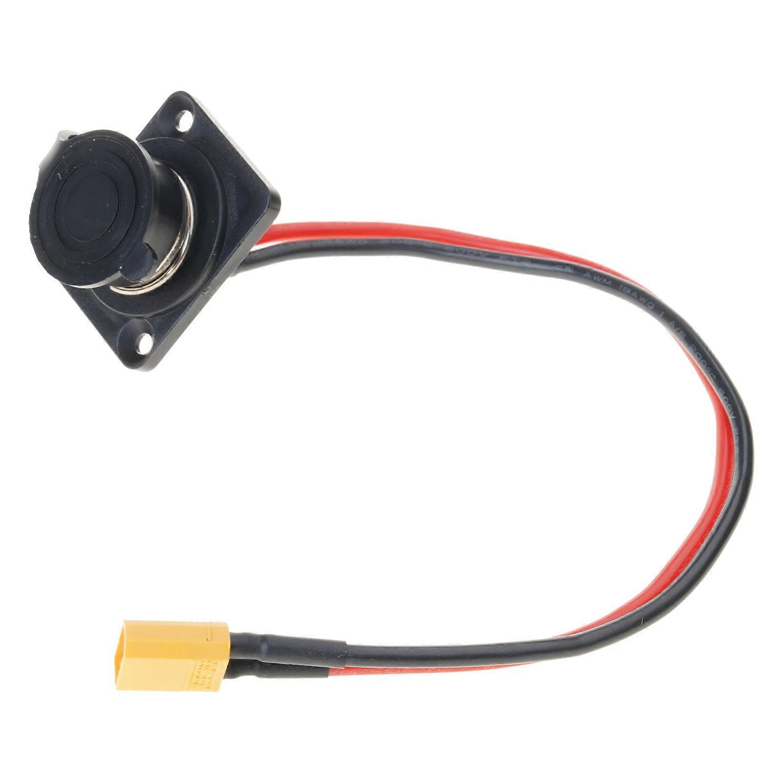 Charging Port Assembly Light Weight 3 Pin Female Plug Charging Socket Electric Scooter Power Input Port Easy to Use Multicolor