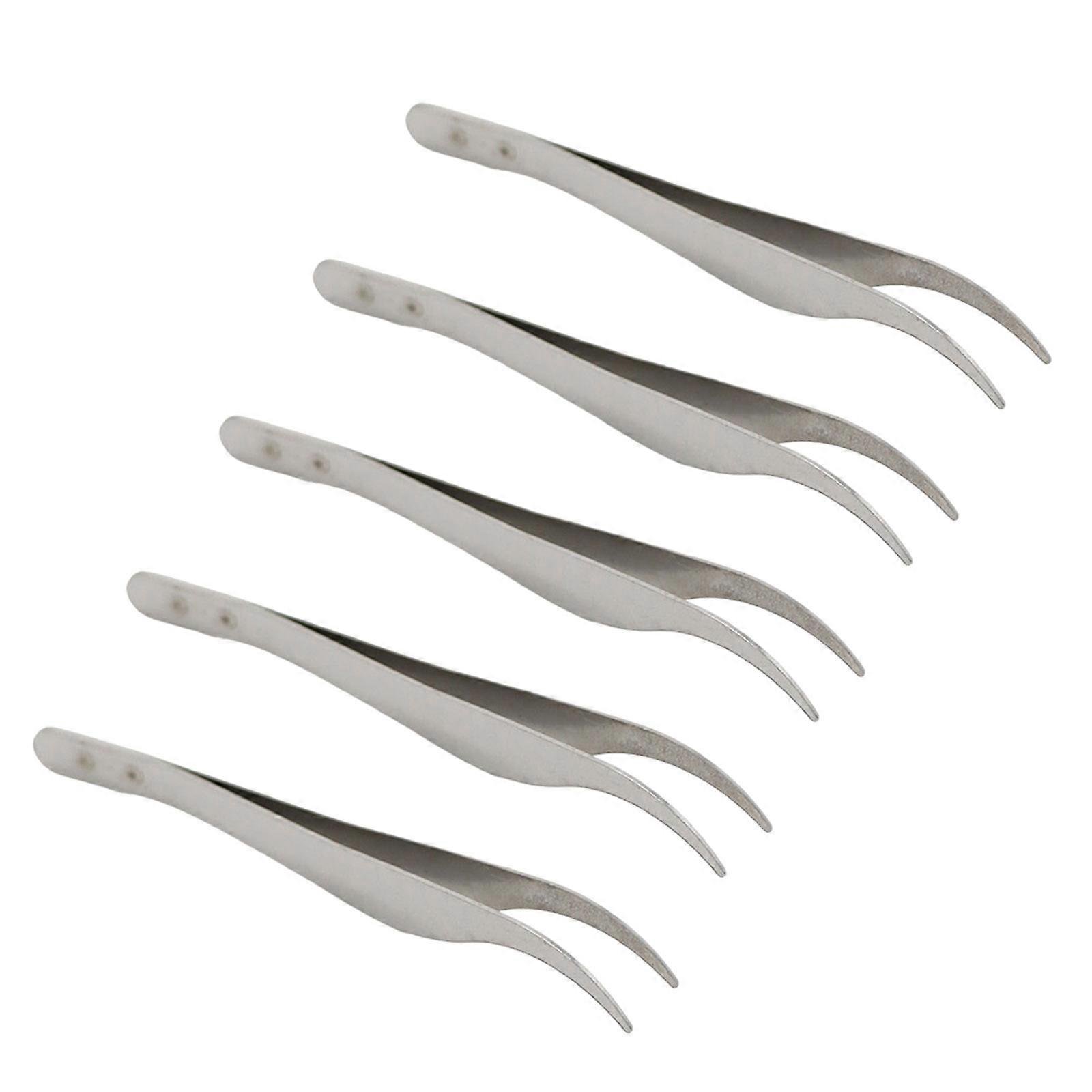 Stainless Steel Slant Tip Tweezers Suitable for Eyebrow Shaping Nail Artists and Beauticians, Secure Grip, Easy Handling Multicolor