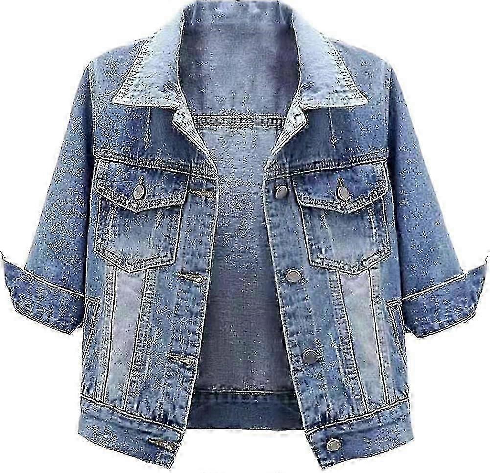 Women's Cotton Light Denim Short Jacket
