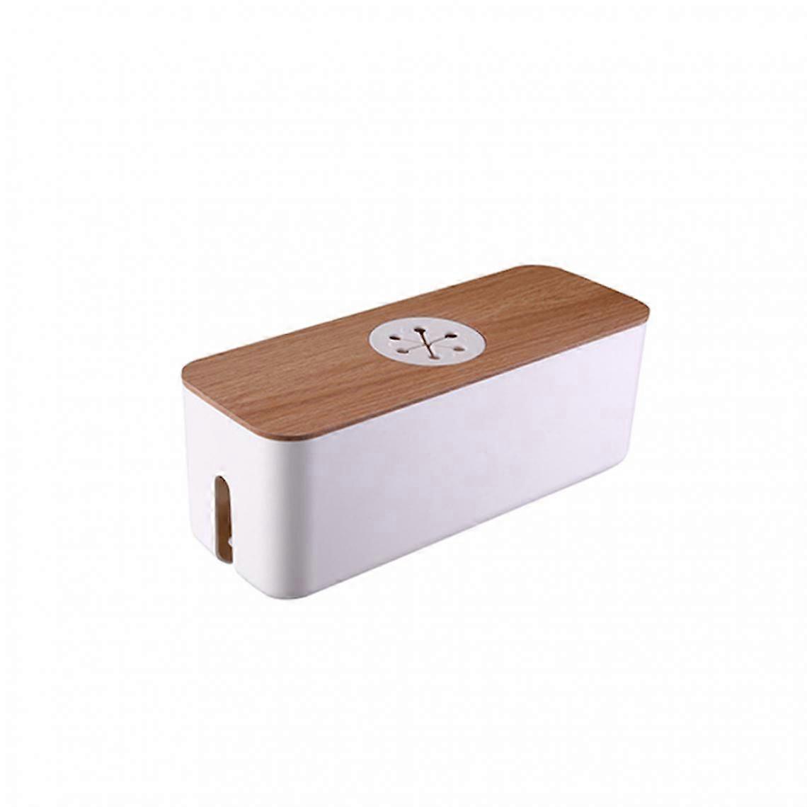 Cable Storage Box Power Strip Cord Wire Management Tidy Box Small White