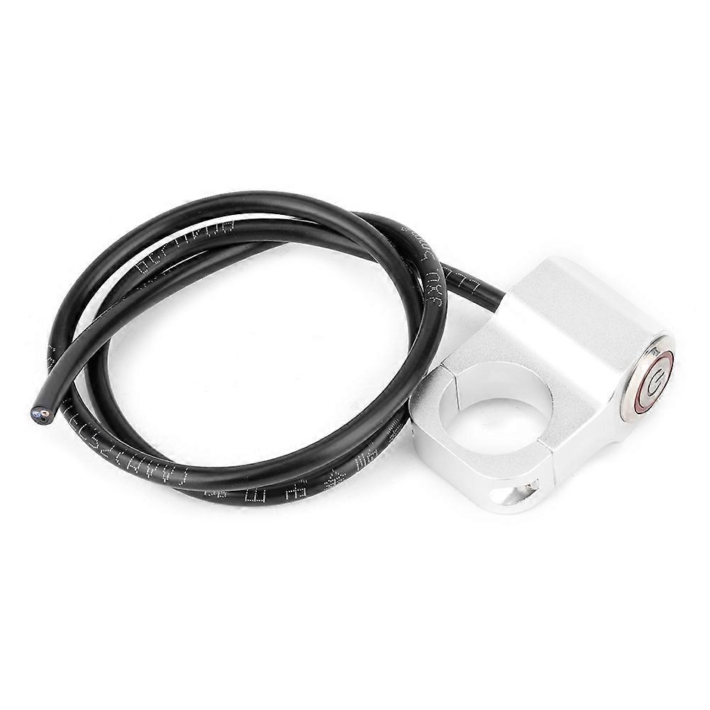 Handlebar Headlight Switch Aluminium Alloy with Red LED Indicator Light Motorcycles Modification Par