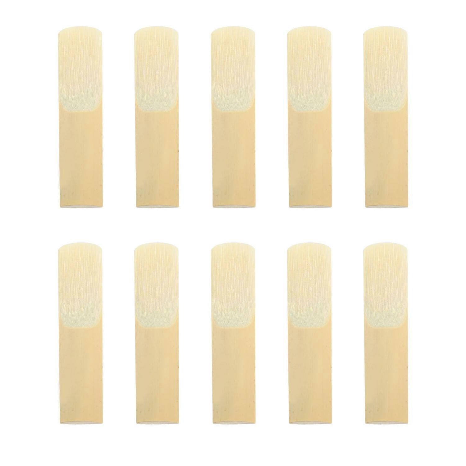 10Pcs Saxophone Reeds Hardness 2.5 Stable Sound High Accuracy Versatile Alto Sax Reeds for Saxophone