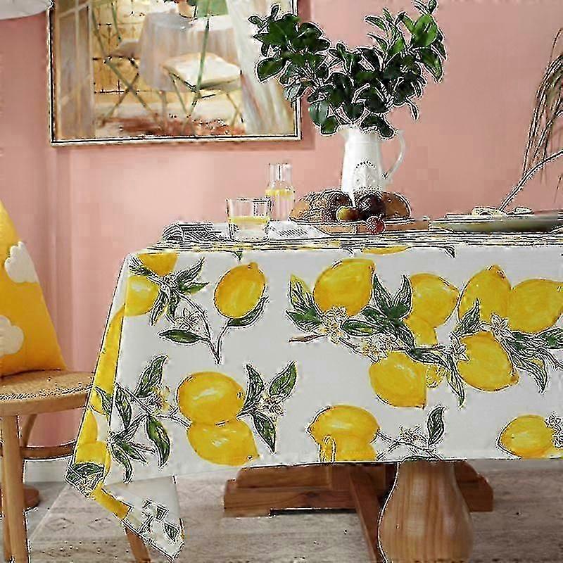 Ins Wind Lemon Print Waterproof And Oil-proof Rectangular Tablecloth Coffee Table Table Mat Kindergarten Tablecloth Cover