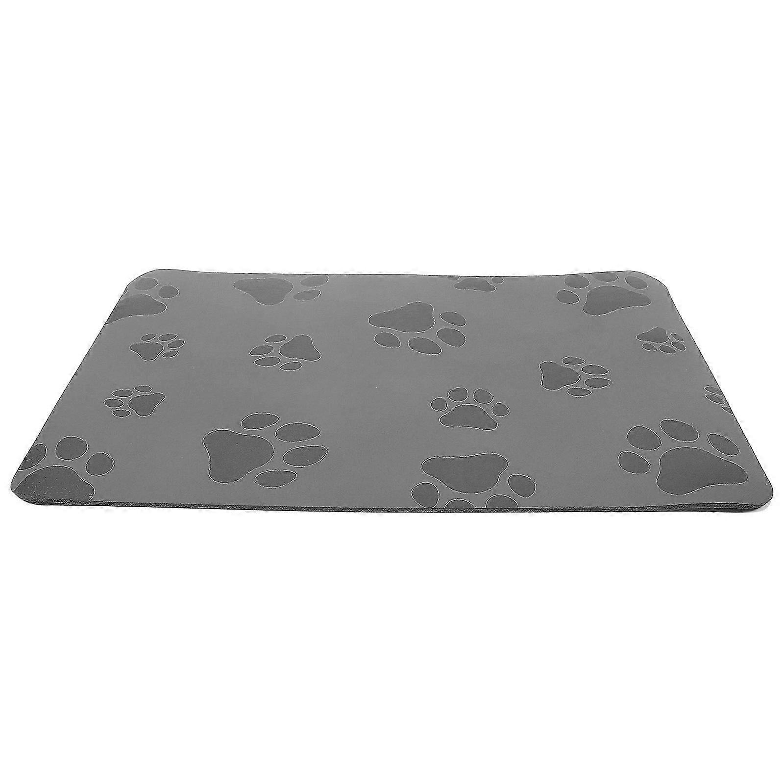 Pet Feeding Mat Absorbent Floor Mat for Kitchen Use Black PU Rubber