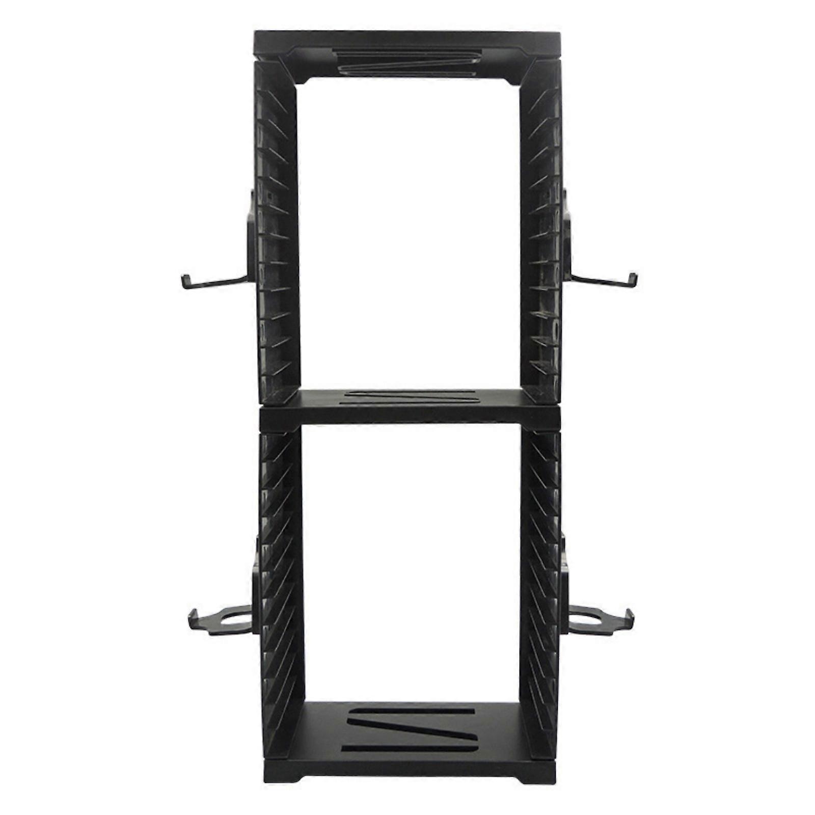 Gaming Storage Tower Vertical Stand Holder Can Organize 24xGame Disc & 4 Controllers for P5, XSX Multicolor