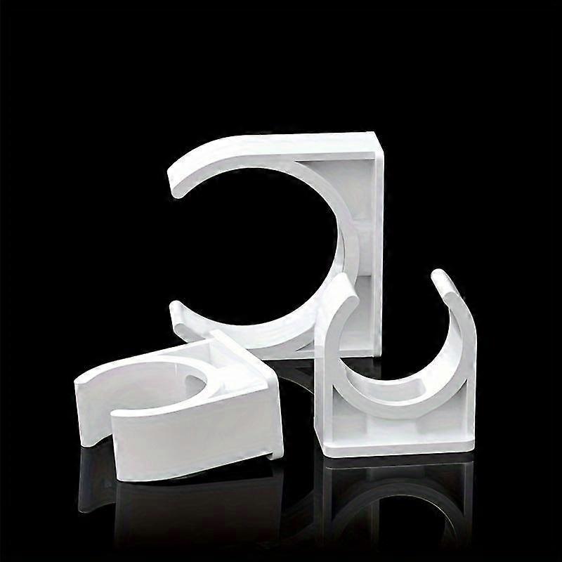 10pcs White U-shaped Clamp for Conduit - Leak-Proof Water Pipe Securement, Hose Brackets with 20mm Inner Diameter, Durable and Easy Installa