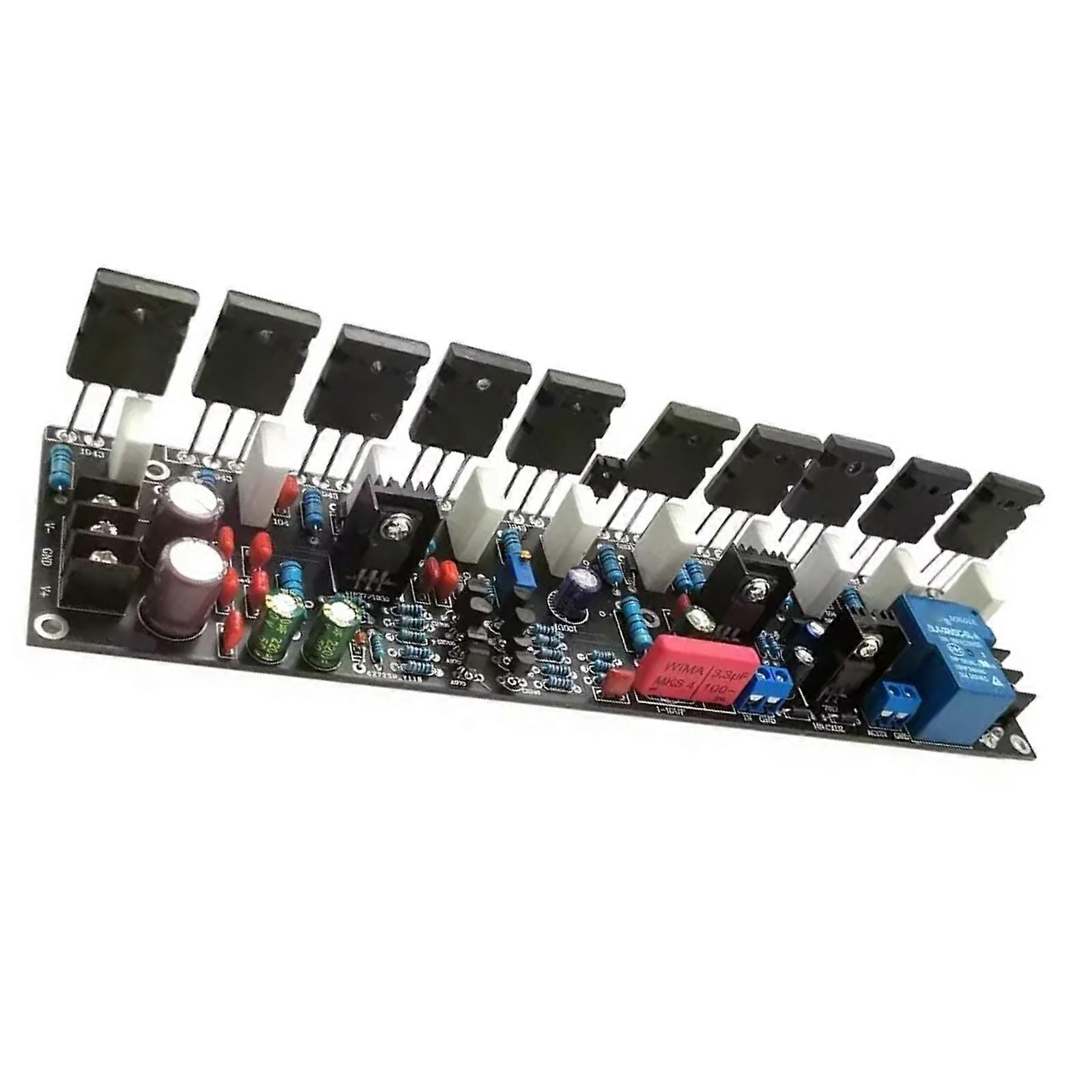 500W Mono Power Amplifier Board A1943/C5200 Transistors Wide Input Ranges Strong Drive Capacity For Stereo Systems Multicolor