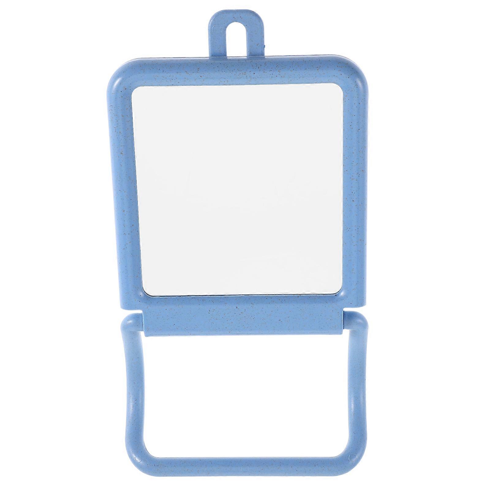 Small Rectangle Mirror Makeup Mirror with Foldable Stand for Desk Or Travel
