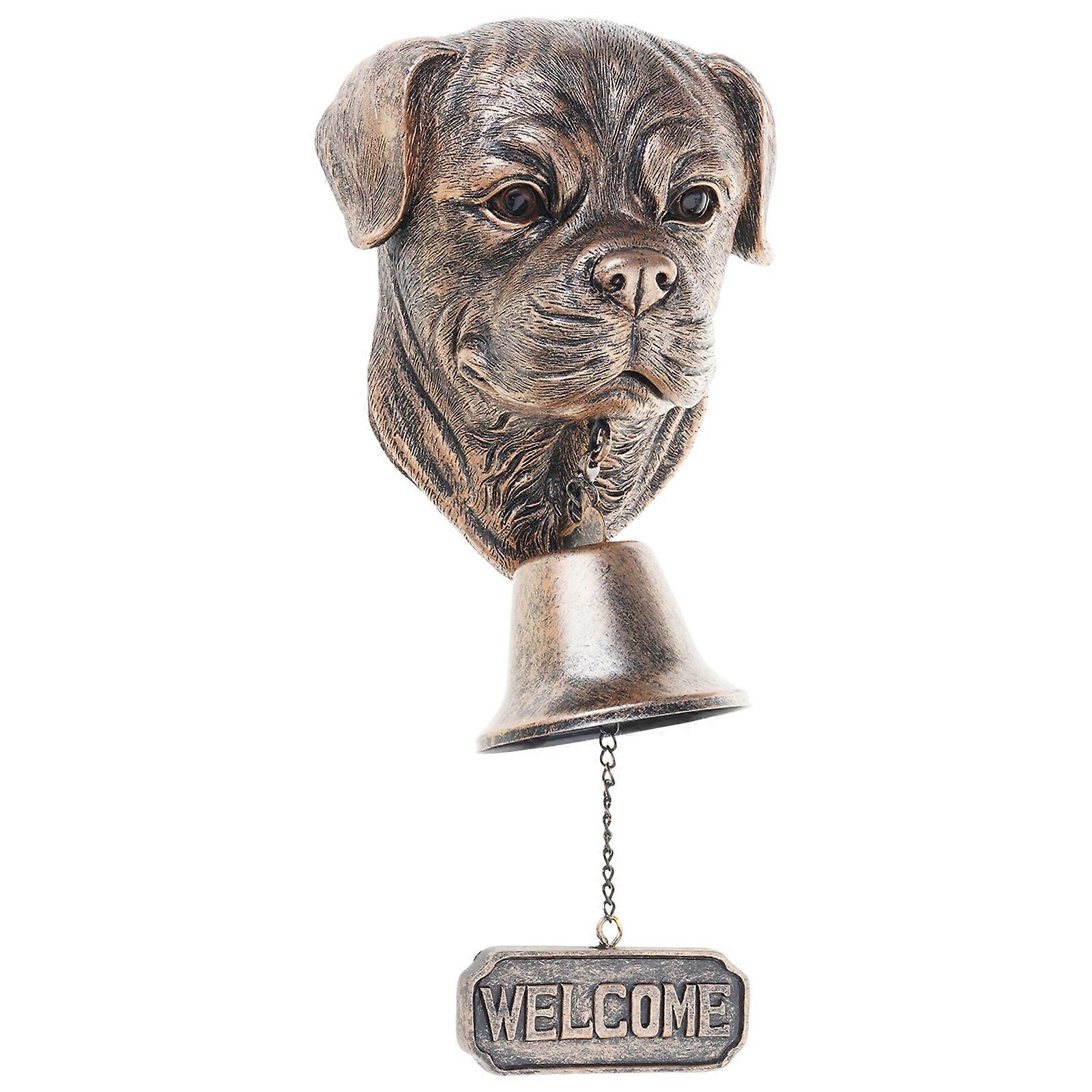 Weatherproof Animal Welcome Doorbell Decorative Resin Statue For Outdoor Use Simple Twist Mount System Multicolor