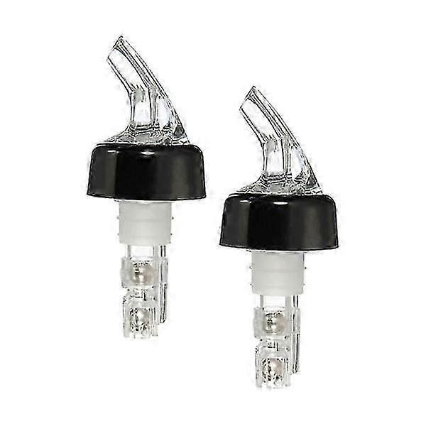 2-pack Measure Pourer 20ml Measuring Pouring Spout Drip Cap Bottle Spout Black