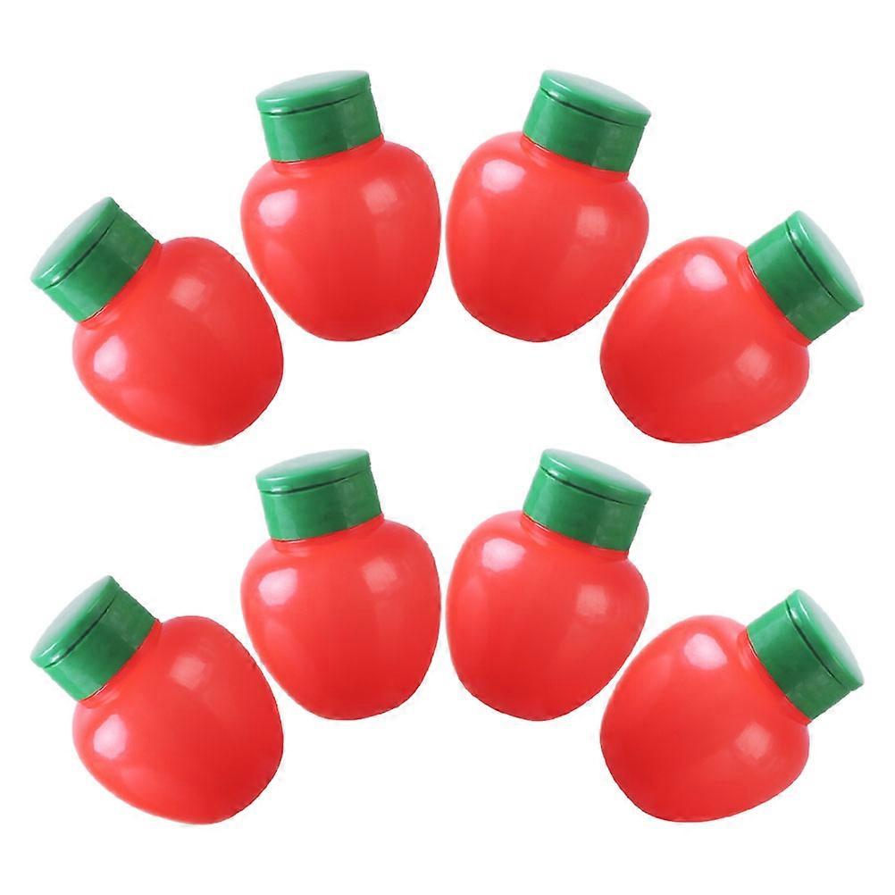 Mini Spice Jars Plastic for Portable Use 8Pcs Red Reusable Seasoning Containers