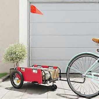 Bicycle Trailer Red Oxford Fabric and Iron