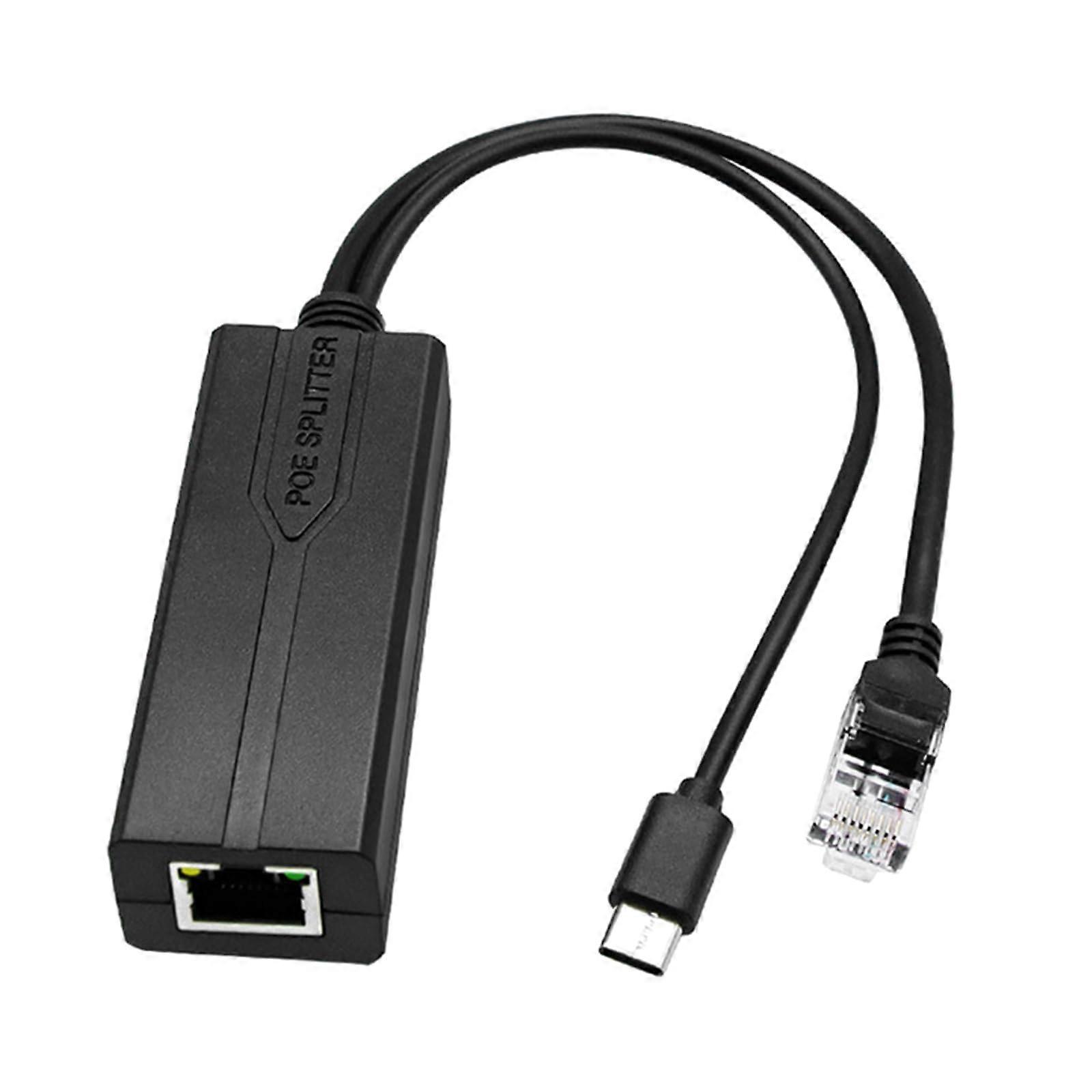 USB C POE Splitter 48V to 5V 3.5A Gigabit IEEE802.3af/at for Network Devices and Accessories