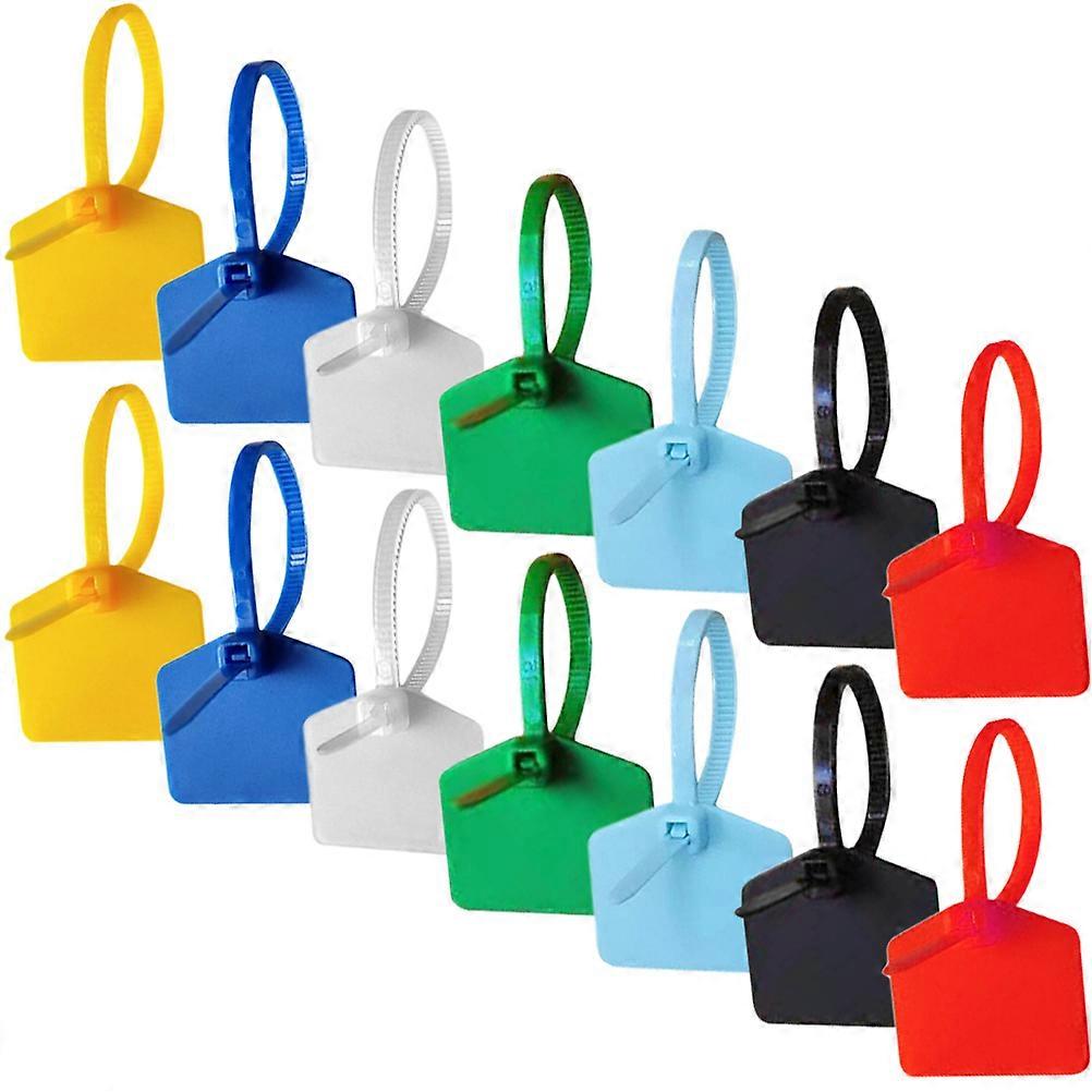 120pcs Label Cables Tags Marker Ties Labeling Tags Wire Zip Ties with Marking Label