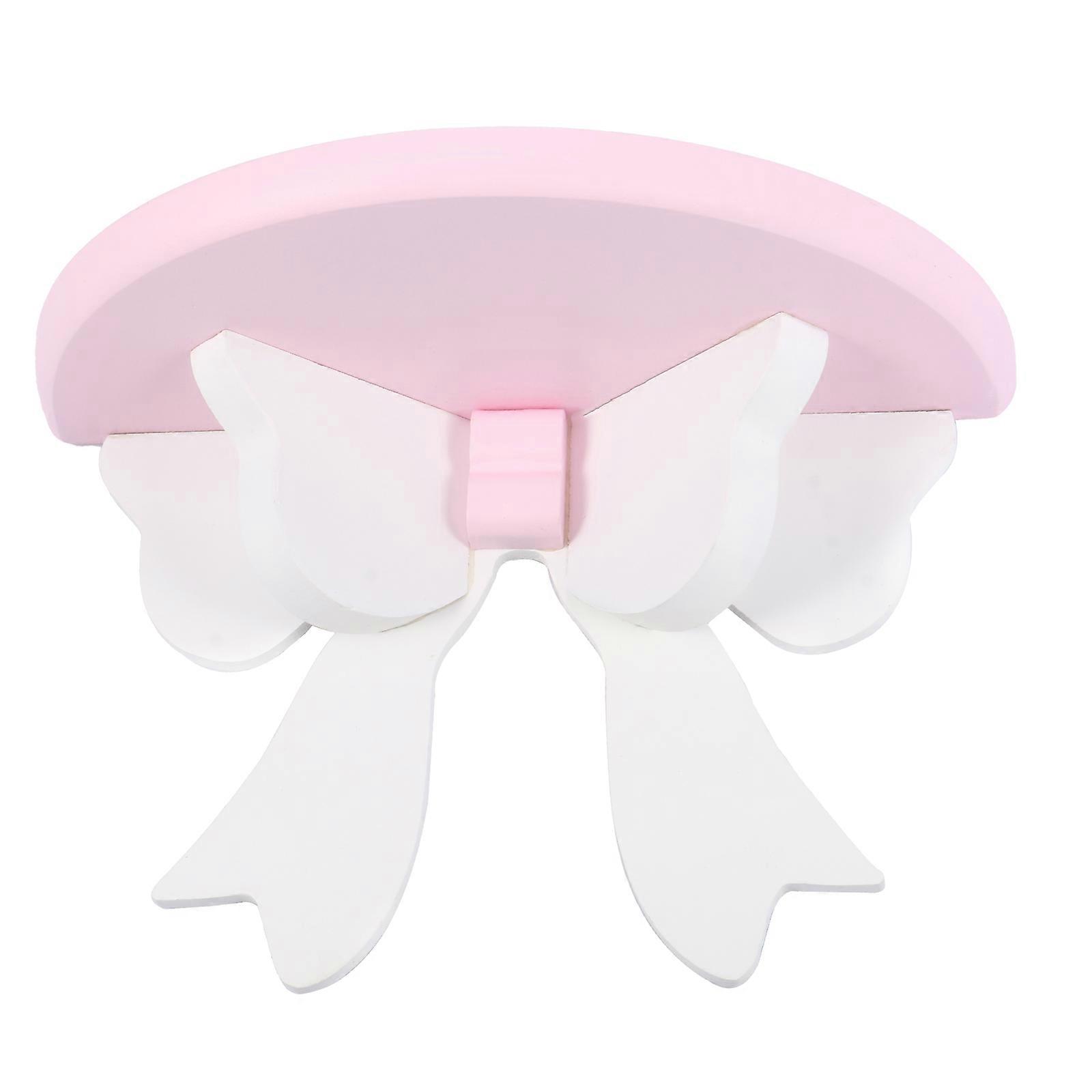 1pc Practical Indoor Wall-mounted Rack Bowknot Decor Wooden Storage Rack