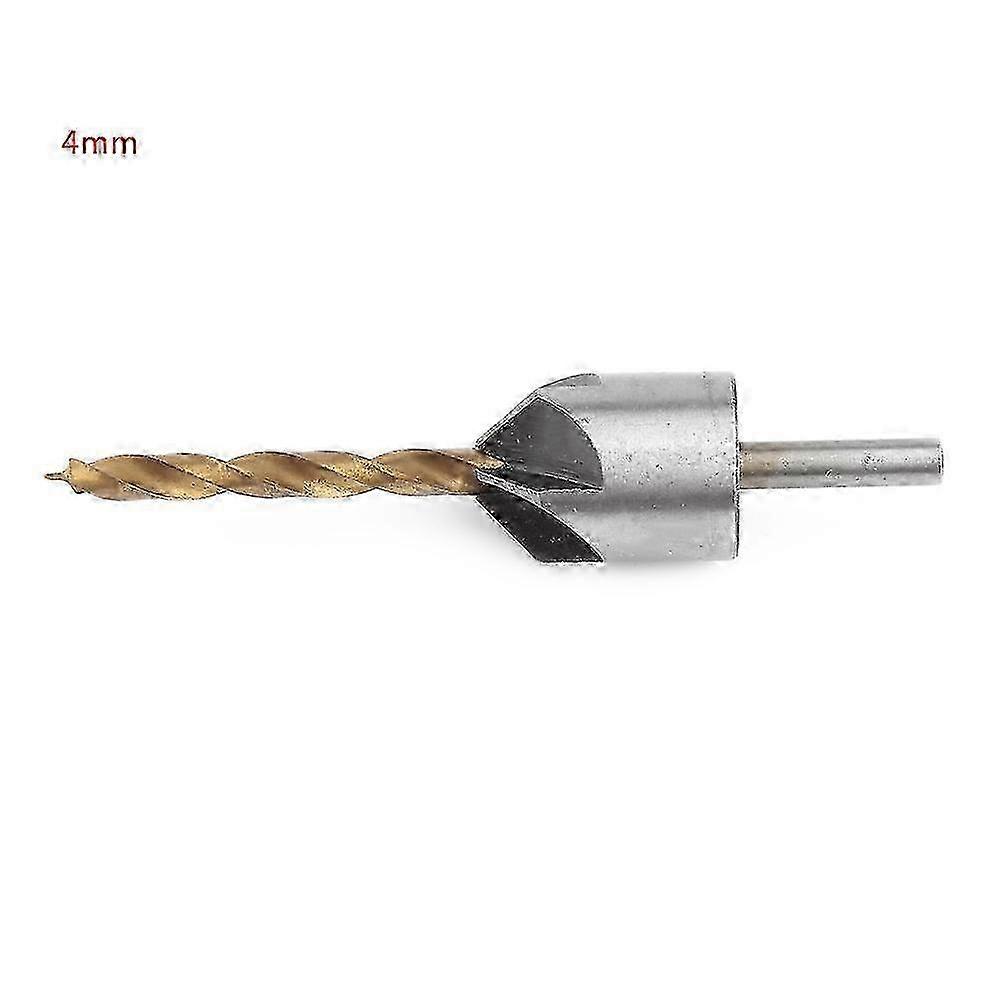 Countersink Drill Bit Carpentry Woodworking Boring Tool Round Shank With Hex Key(4mm)