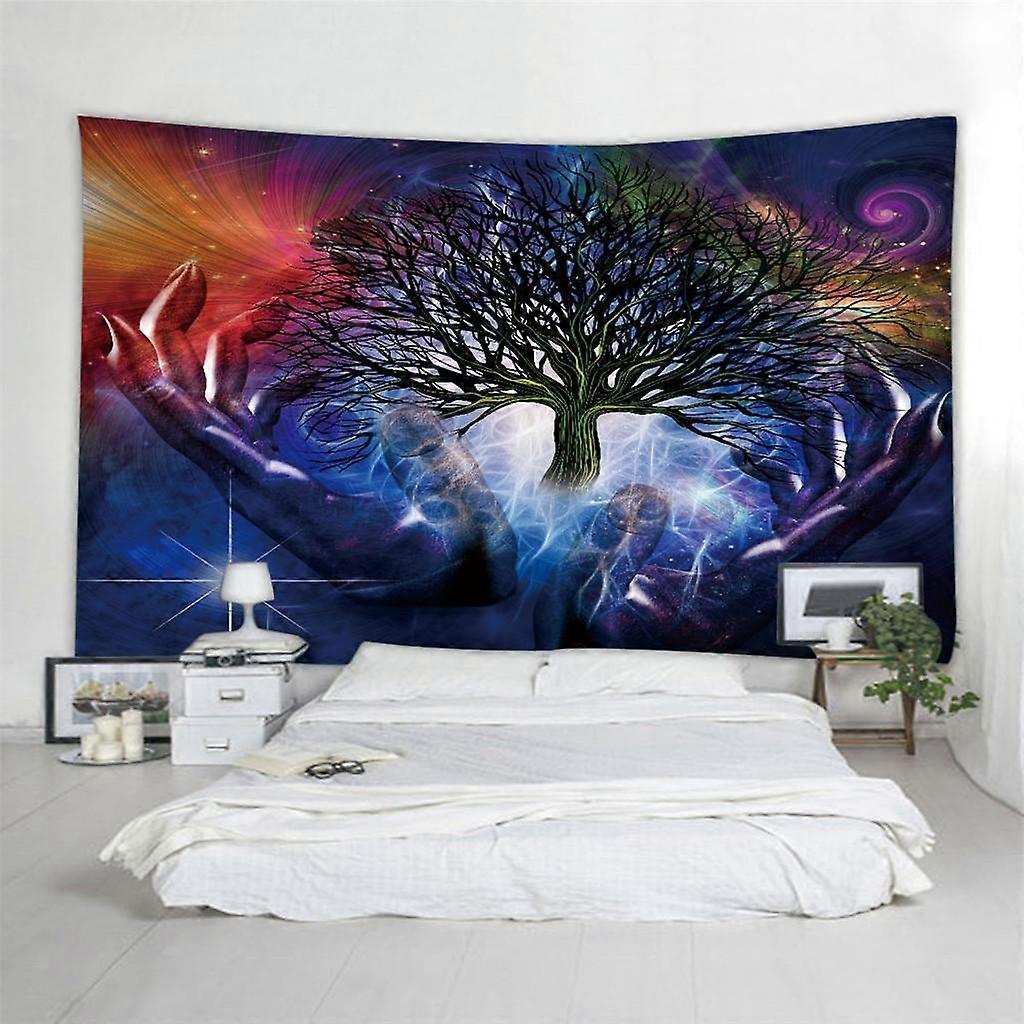 Outer Space Mandala Wall Tapestry Wall Hanging Throw Blanket 59x51 Inch