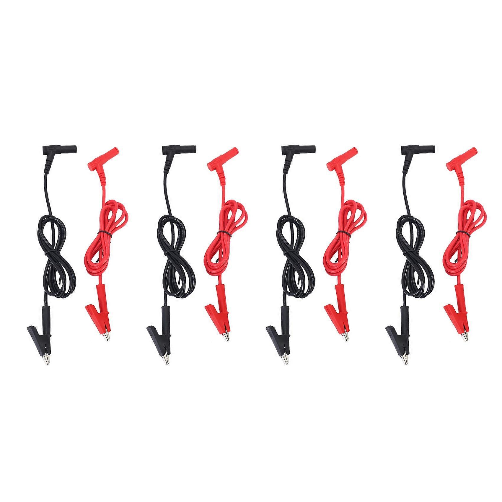 4 Pair Banana Plug to Alligator Clip Test Lead Crocodile Clip Lab Test Cable with Banana Plug Heavy 