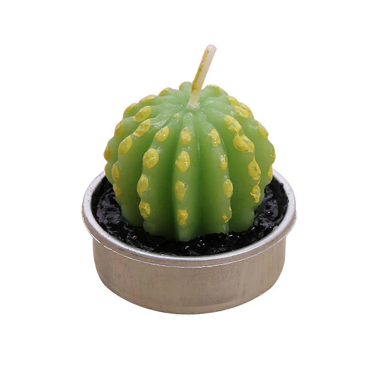 Cactus Decorative Candles Realistic Tealight Simulation Plants for Home Garden Table Decor